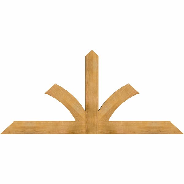 Ekena Millwork Richland Rough Sawn Timber Gable Bracket, Western Red Cedar, 84"W x 38"H x 4"D x 6"F, 11/12 Pitch GBW084X38X0406RIC00RWR - main